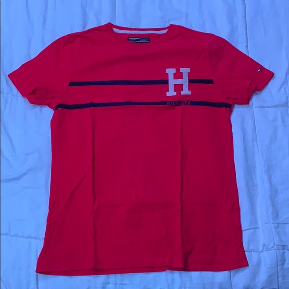 Red, short sleeve, Tommy Hilfiger shirt size S - Picture 1 of 2